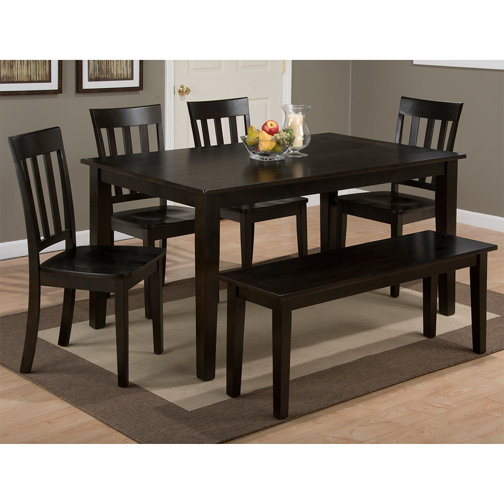 Jofran 552-60+552-14KD+4x552-319KD Simplicity 6 Piece Dining Set