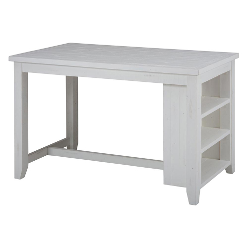 Madaket 60" Counter Dining Table in White with Storage Reclaimed Pine