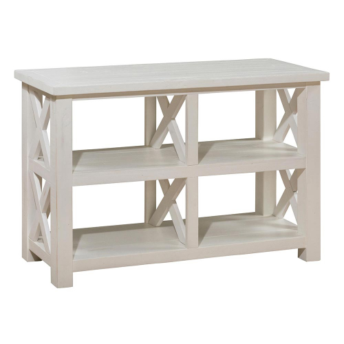 Madaket Sofa Table with X Sides in White Reclaimed Pine