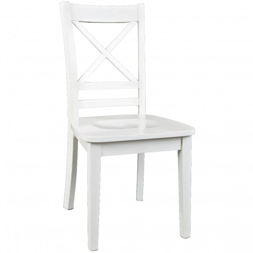 Simplicity X Back Dining Chair in Paperwhite Finish (Set of 2)