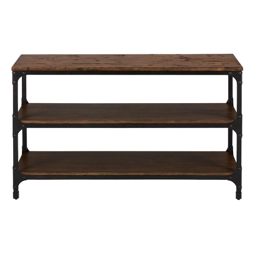 Urban Nature Sofa Table in Steel & Distressed Pine
