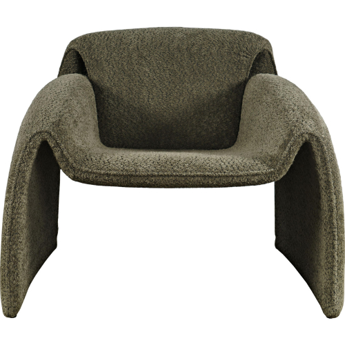 Dolce Bent Angle Accent Chair in Forest Green Fabric