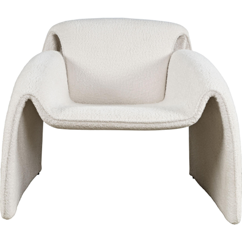 Dolce Bent Angle Accent Chair in Natural Neutral Fabric