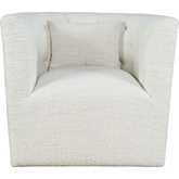 Everly Swivel Accent Chair in Natural Boucle Fabric