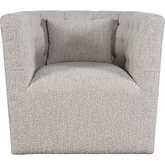 Everly Swivel Accent Chair in Taupe Boucle Fabric