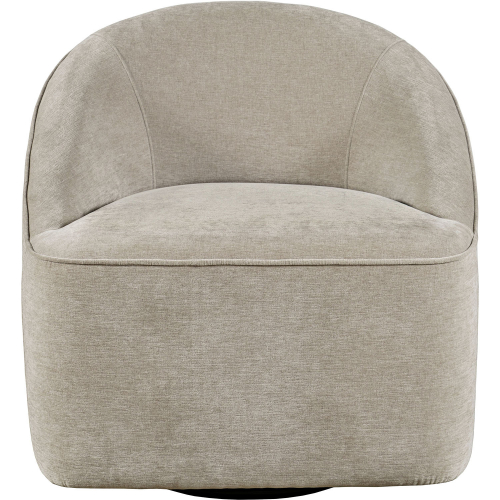 Lulu Swivel Accent Chair in Taupe Fabric