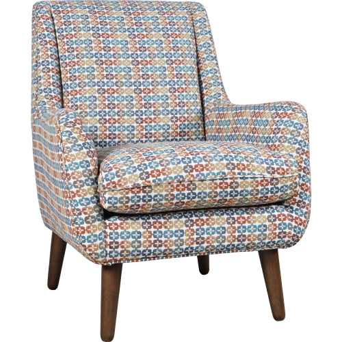 Nielsen Accent Chair in Multicolor Retro Geometric Fabric