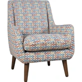 Nielsen Accent Chair in Multicolor Retro Geometric Fabric