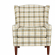 Taylor Wingback Accent Chair in Multicolor Plaid
