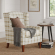 Taylor Wingback Accent Chair in Multicolor Plaid