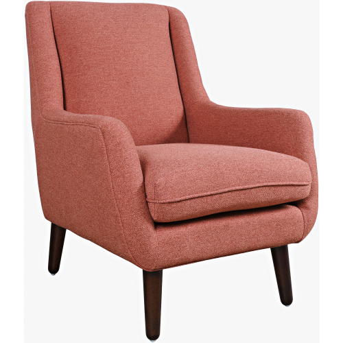 Theo Accent Chair in Rose Fabric & Wood