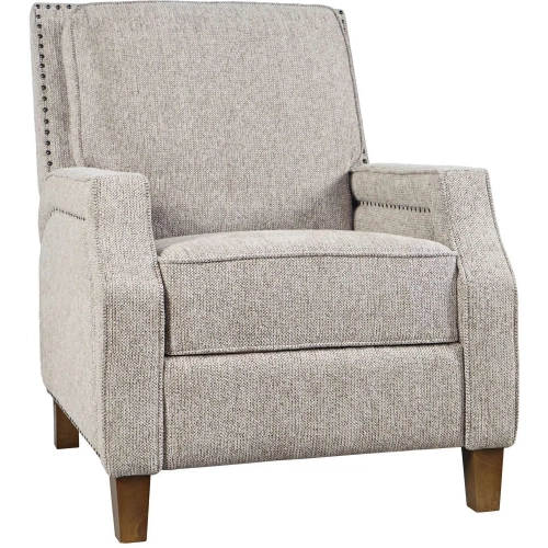 York Push Back Recliner in Sand Tan Fabric with Nailhead Trim