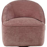 Lulu Swivel Accent Chair in Lilac Fabric