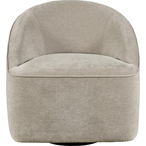 Lulu Swivel Accent Chair in Taupe Brown Chenille Fabric