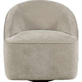 Lulu Swivel Accent Chair in Taupe Fabric