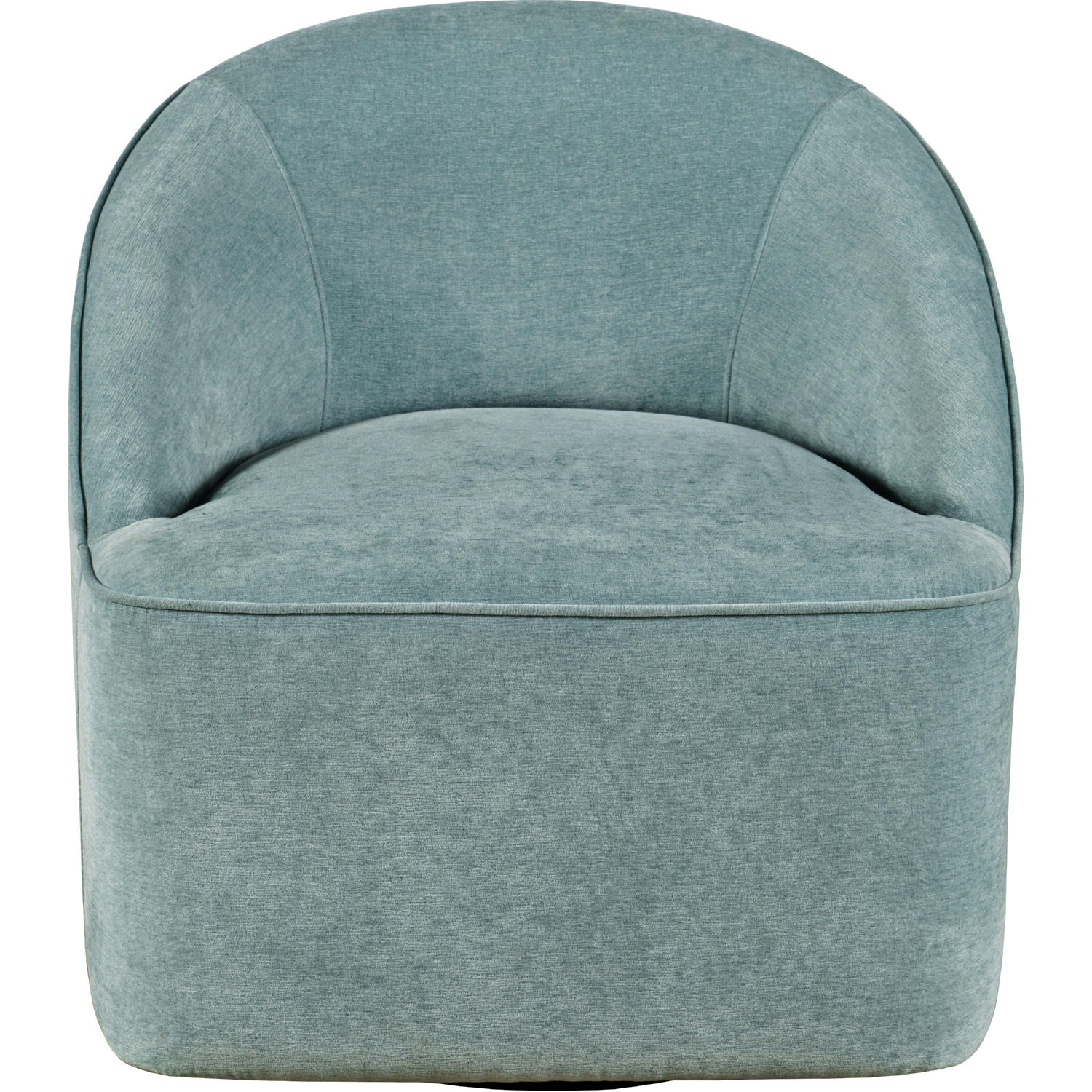 Lulu Swivel Accent Chair in Teal Blue Chenille Fabric