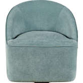 Lulu Swivel Accent Chair in Teal Fabric