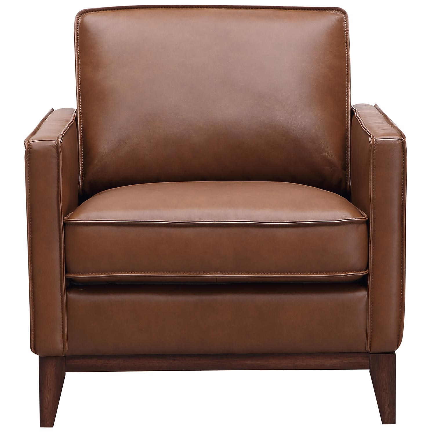 Rowan Leather Arm Chair in Vintage Dark Brown, image size:1500x1500
