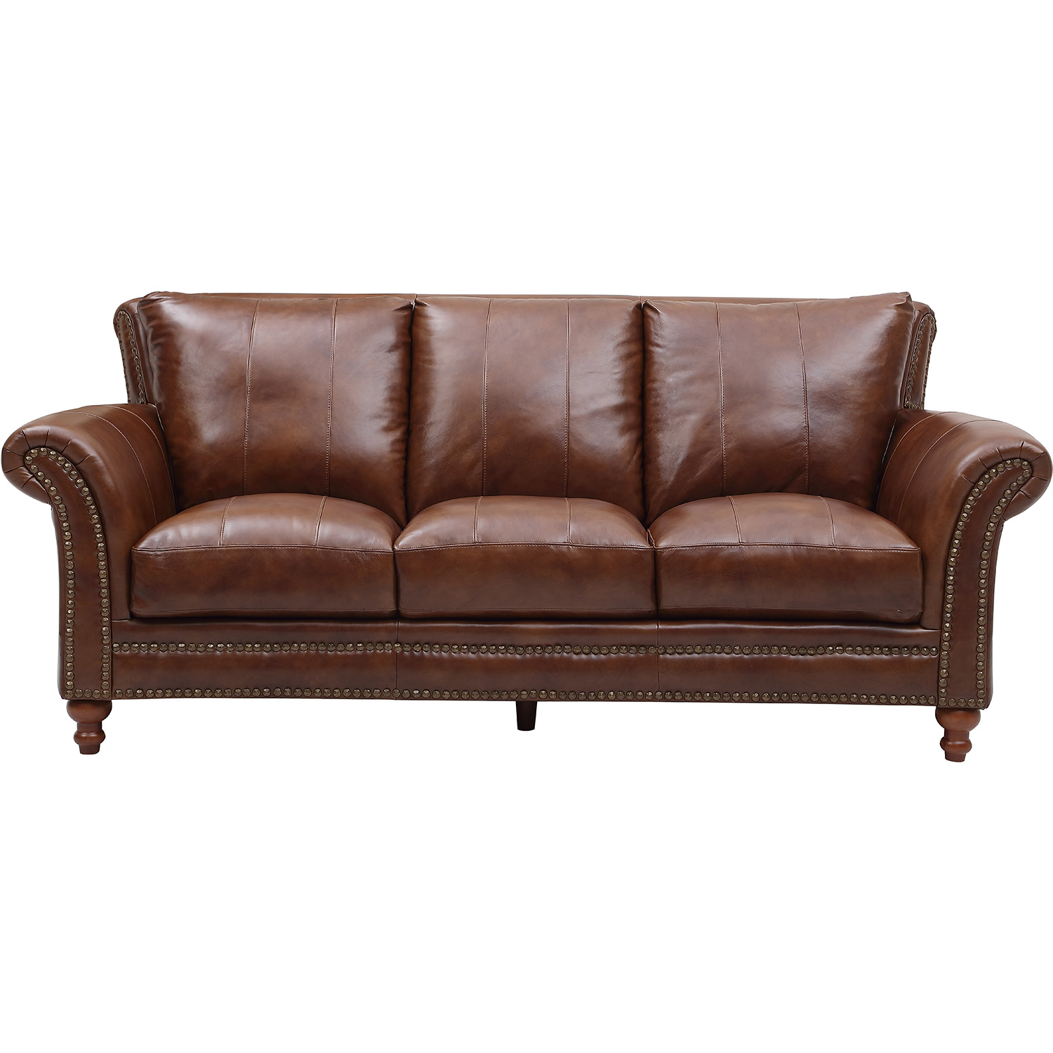 Leather Italia 16692239036618 Butler Sofa in Brown Top Grain Leather