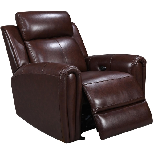 Jonathan Power Glider Recliner in Brown Leather