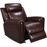 Jonathan Power Glider Recliner in Brown Leather
