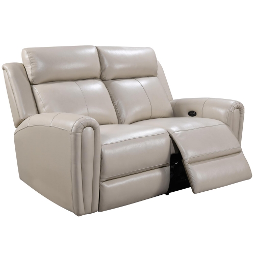 Jonathan Power Loveseat in Cream Leather