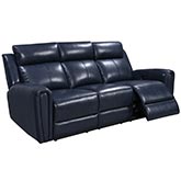 Jonathan Power Sofa in Blue Leather