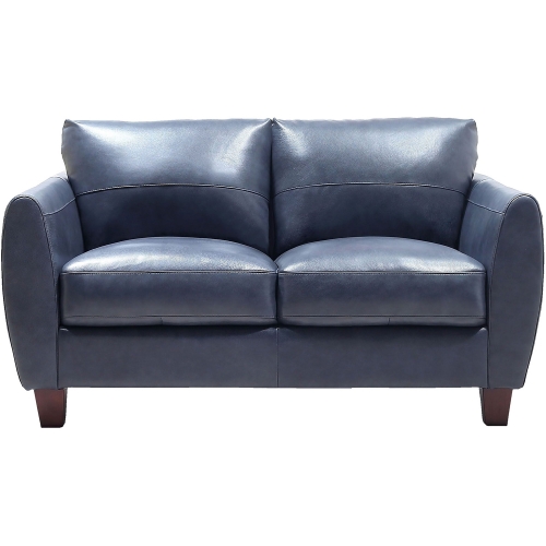Traverse Loveseat in Blue Top Grain Leather