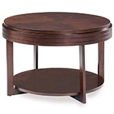 Round Small Coffee Table in Chocolate Cherry Finish