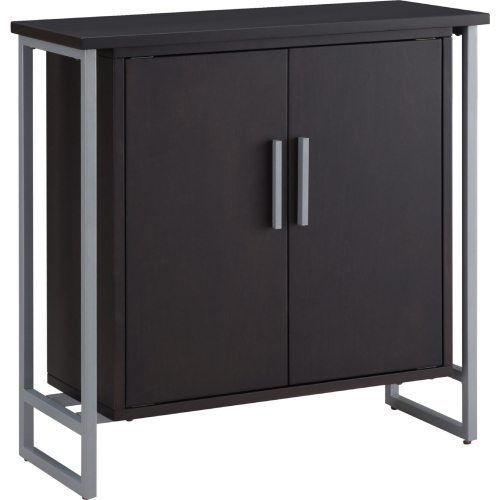 Talia Accent Cabinet in Black & Satin Nickel