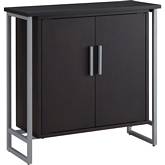 Talia Accent Cabinet in Black & Satin Nickel
