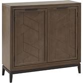 Emmett Foyer Cabinet in Riverstone Wood & Matte Black Metal
