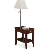 Laurent Chairside Lamp Table in Chocolate Cherry Finish