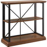 Finnick Bookcase in Willow Finish Wood & Gunmetal