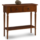 Coastal 1 Drawer Narrow Hall Stand Sofa Table in Pecan Finish Wood