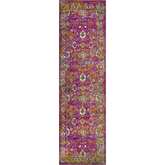 Laraline Turkish Medallion Faded Fuchsia Area Rug 2 x 8 Runner