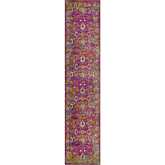 Laraline Turkish Medallion Faded Fuchsia Area Rug 2 x 10 Runner