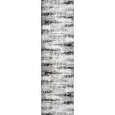 Zielle Soft Shag Painterly Modern Rug Gray Area Rug 2 x 8 Runner