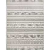 Everald Multi Pattern Indoor Outdoor Area Rug Rectangle 5'3" x 7' in Gray