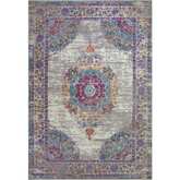 Oryn Multicolor Medallion Boho Chic Faded Area Rug 8 x 10 Rectangle