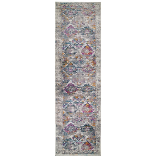 Calian Multicolor Patchwork Boho Chic Faded Area Rug 2 x 5 Runner