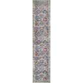 Calian Multicolor Patchwork Boho Chic Faded Area Rug 2 x 10 Runner