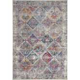 Calian Multicolor Patchwork Boho Chic Faded Area Rug 4 x 6 Rectangle