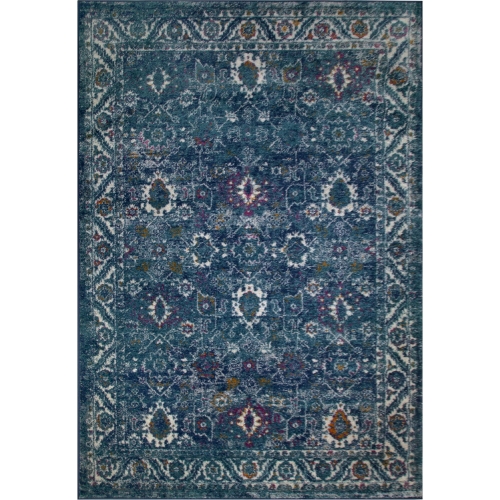 Laraline Turkish Medallion Faded Turquoise Area Rug 5 x 7 Rectangle
