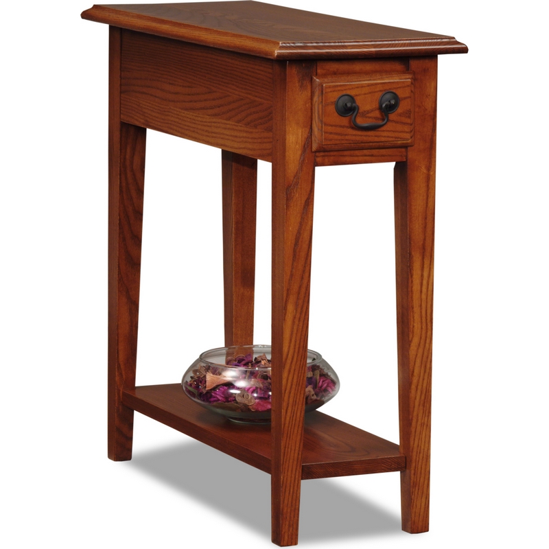 Leick Home 9017MED Favorite Finds Side or End Table in Medium Oak