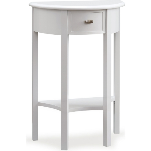 Demilune Hall Stand Table in Cottage White