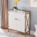 Claudette Mixed Metal & Wood Foyer Cabinet in White & Gold