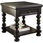Explorer End Table in Tamarind Black Finish