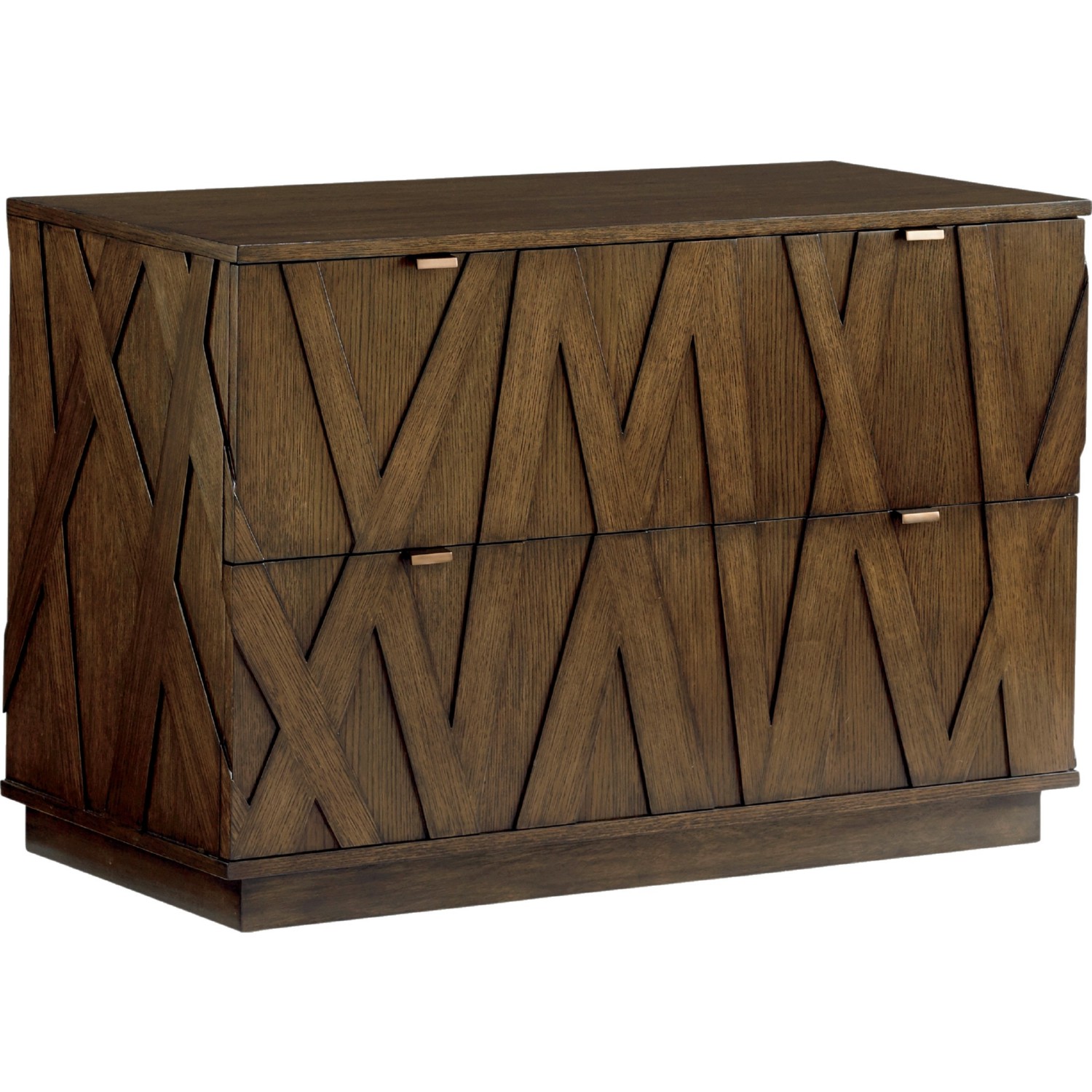 Sligh 190-450 Prism File Cabinet Chest in Mocha with Asymmetrical