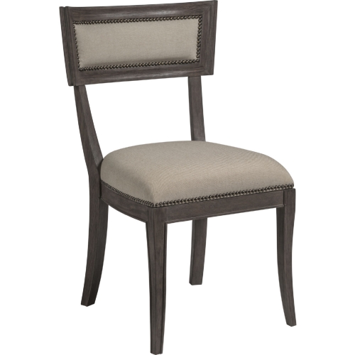 Aperitif Dining Chair in Greige Fabric & Antico Brown (Set of 2)
